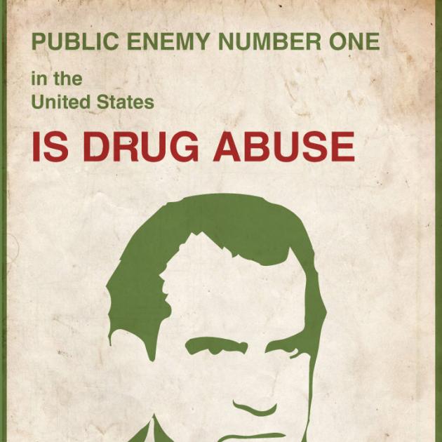 Poster of Nixon about the drug war