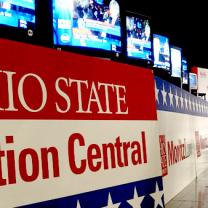 Sign that says Ohio State Election Central