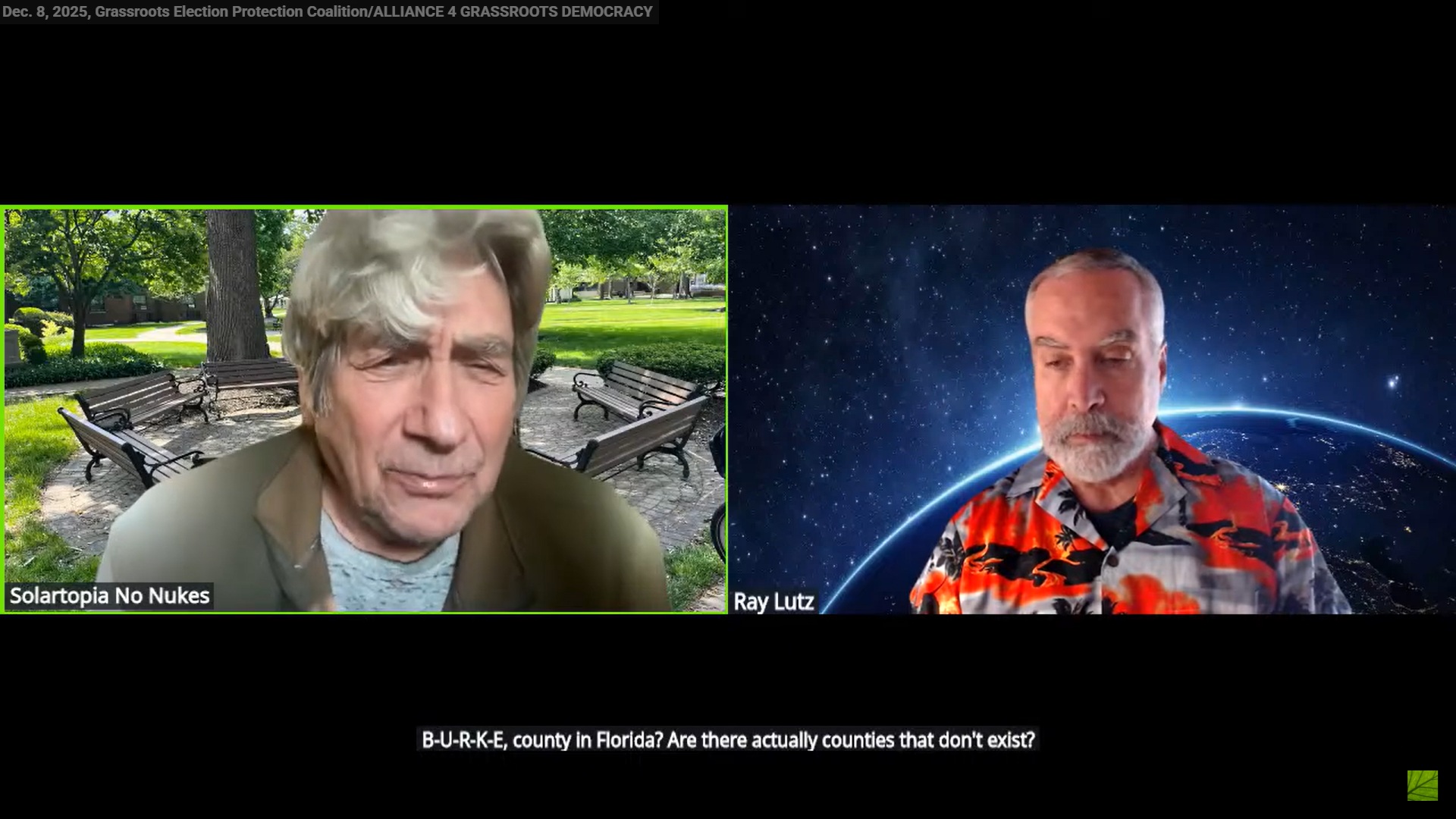 250 Dec. 8, 2025, Setting Our Sights On Election Protection & Post Nuclear Survival