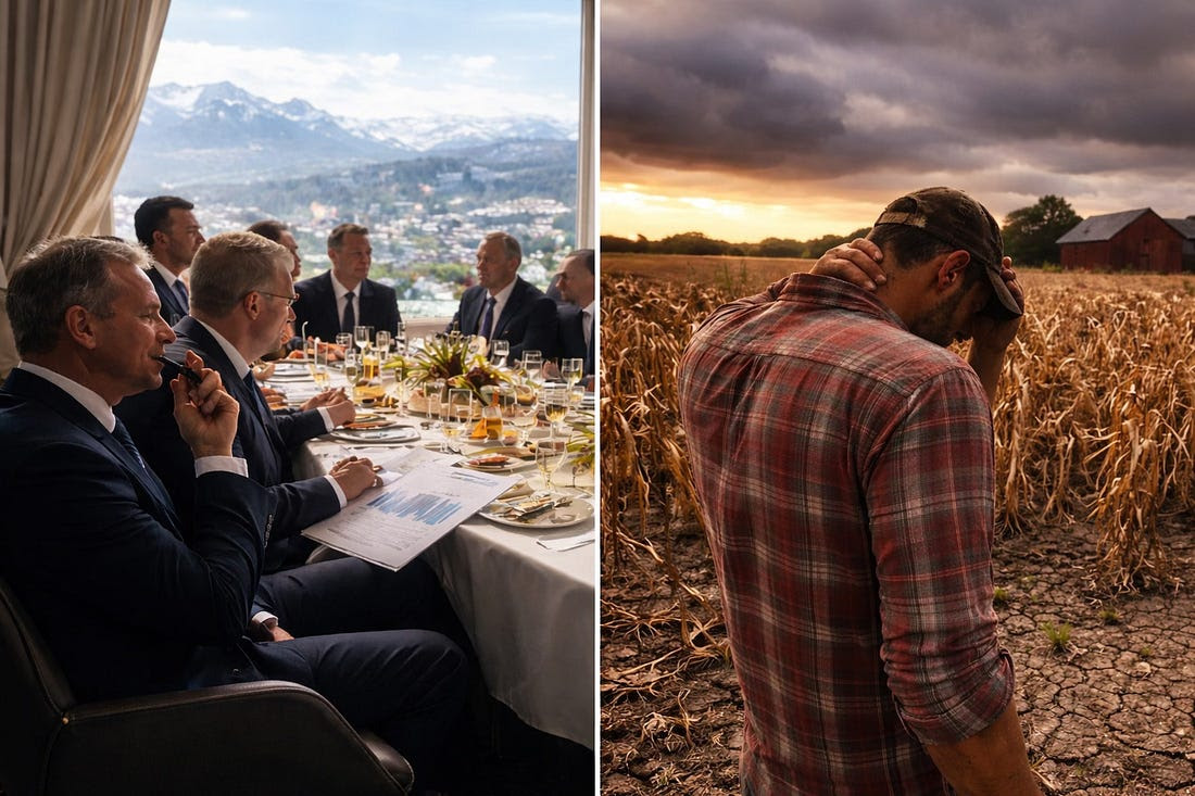 Davos High Finance vs. America’s Farm Economy: Growing Capital and Power While the Heartland Goes Broke