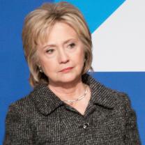 Hillary looking suspicious